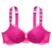 Комплект зі стразами Viсtоriа's Sесrеt Shine Strap Lace Push-up Bra & Tong Panty, Fuchsia Frenzy