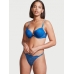 Комплект зі стразами Viсtоriа's Sесrеt Bombshell Add-2-Cups Lace Shine Strap Push-Up Bra & Brazilian Panty, Enamel Blue