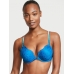 Комплект зі стразами Viсtоriа's Sесrеt Bombshell Add-2-Cups Lace Shine Strap Push-Up Bra & Brazilian Panty, Enamel Blue