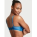 Комплект зі стразами Viсtоriа's Sесrеt Bombshell Add-2-Cups Lace Shine Strap Push-Up Bra & Brazilian Panty, Enamel Blue