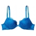 Комплект зі стразами Viсtоriа's Sесrеt Bombshell Add-2-Cups Lace Shine Strap Push-Up Bra & Brazilian Panty, Enamel Blue
