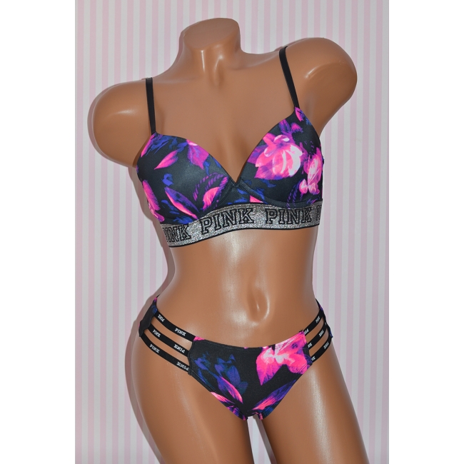 Комплект Victoria's Secret PINK Wear Everywhere Push-Up Bra & Thong