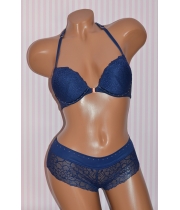 Комплект Victoria's Secret PINK DATE STRAPPY PUSH-UP & LACE CHEEKSTER