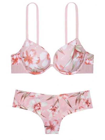 Комплект Victoria's Secret PINK Wear Everywhere Push-Up Bra & Thong