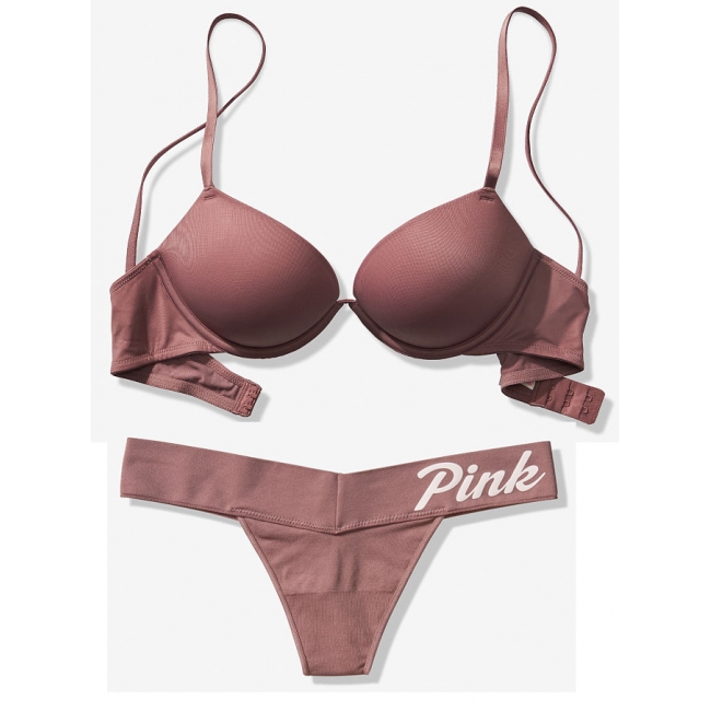Комплект ВІКТОРІЯ СИКРЕТ PINK Wear Everywhere Push-Up Bra & Thong