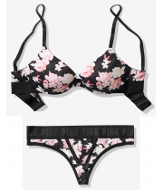 Комплект Вікторія Сикрет PINK Wear Everywhere Push-Up Bra & Thong