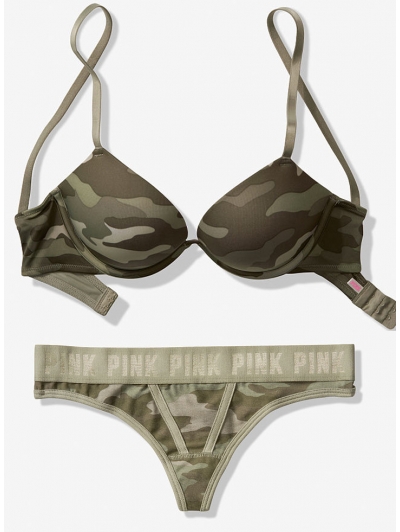 Комплект ВІКТОРІЯ СИКРЕТ PINK Wear Everywhere Push-Up Bra & Thong