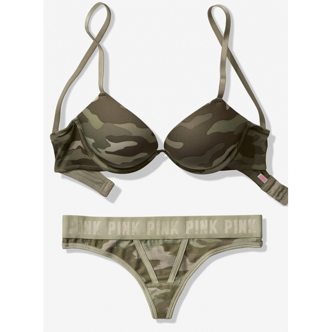 Комплект ВІКТОРІЯ СИКРЕТ PINK Wear Everywhere Push-Up Bra & Thong