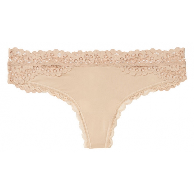 ТРУСИКИ З АЖУРНИМИ ВСТАВКАМИ ВІД VICTORIA'S SECRET Lace-back Thong Panty