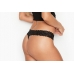 Трусики стрінги Victoria's Secret Lace-waist Thong Panty, Black