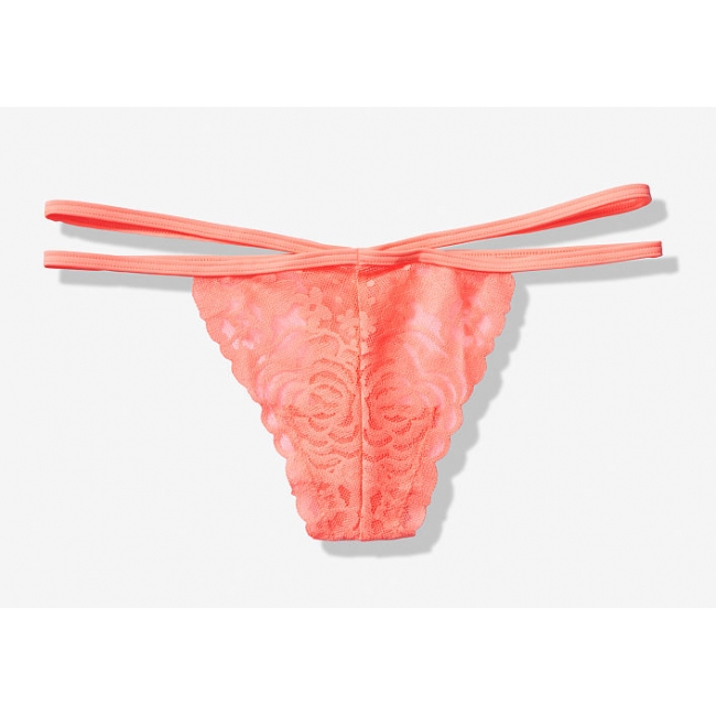 ТРУСИКИ ВІД VICTORIA'S SECRET PINK Strappy Lace Thong