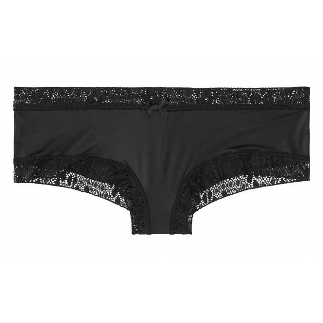 Трусики Чікі Victoria's Secret Lace Cheeky Panty, Black