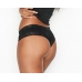 Трусики Victoria's Secret Lace Waist Black Cotton Cheeky Panty