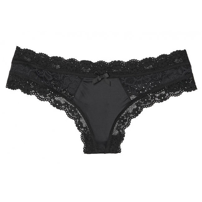 Трусики Стрінги Victoria's Secret Lace Thong Panty, Чорні