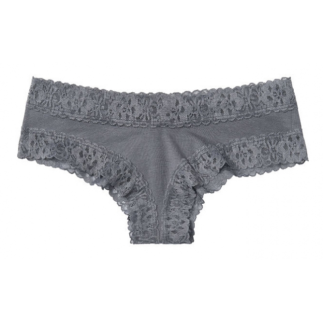Трусики Чікі Victoria's Secret Stretch Cotton Cheeky Panty, Grey colour