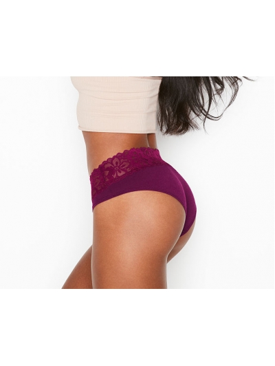 ТРУСИКИ ХІПСТЕРИ від Вікторія Сикрет Cotton Lace-waist Cheeky