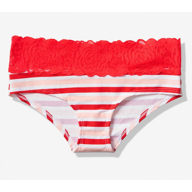 ТРУСИКИ ХІПСТЕРИ від VICTORIA'S SECRET PINK Cotton Lace-waist Cheeky