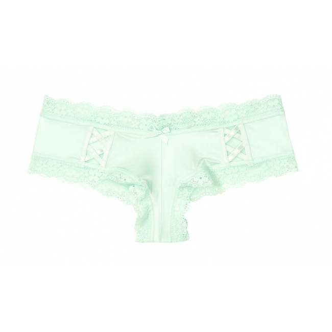 Трусики Чікі Victoria's Secret Lace-up Cheeky Panty, Turquoise