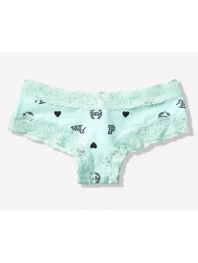 Трусики Чики Victoria's Secret Lace Trim Cheekster, Mint