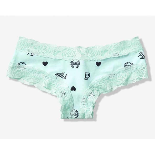 Трусики Чики Victoria's Secret Lace Trim Cheekster, Mint