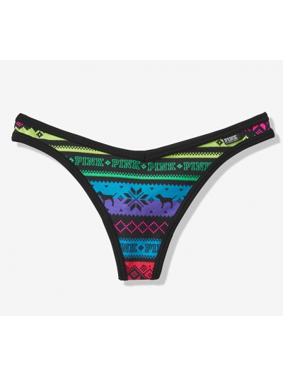 ТРУСИКИ СТРИНГИ ВІД ВІКТОРІЯ СИКРЕТ PINK Cotton Thong Panty