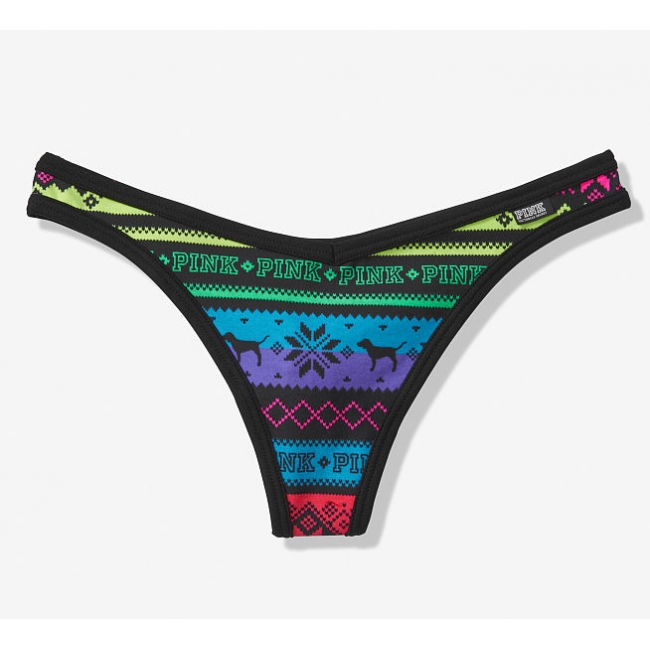 ТРУСИКИ СТРИНГИ ВІД ВІКТОРІЯ СИКРЕТ PINK Cotton Thong Panty