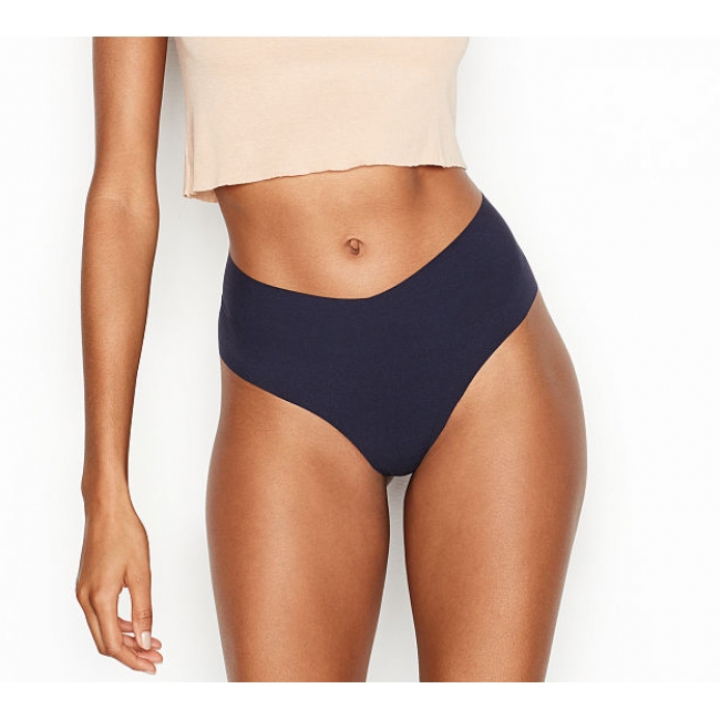 Безшовні трусики з утягуючим ефектом Victoria's Secret No Show High-waist Thong Panty, Blue