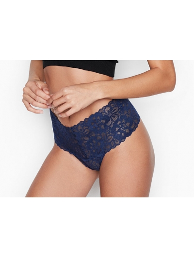 Трусики Victoria's Secret Wide-Waistband Thong Panty, Dark Blue