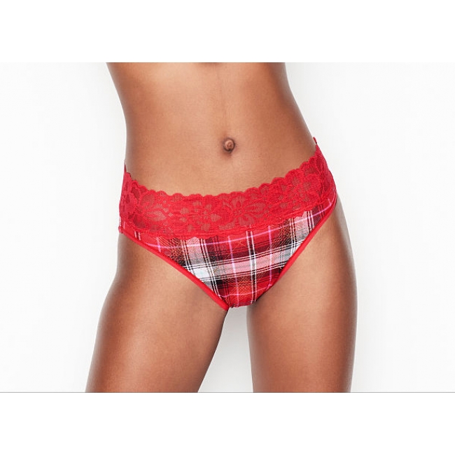 ТРУСИКИ ХІПСТЕРИ від Вікторія Сикрет Cotton Lace-waist Cheeky