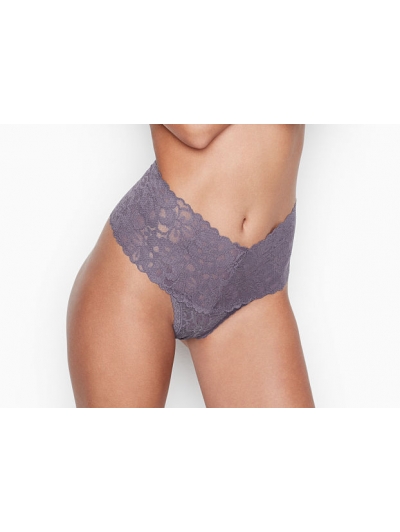 Трусики Victoria's Secret Wide-Waistband Thong Panty, Light Blue