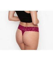 Мереживні Трусики Victoria’s Secret The Lacie Thong Panty, burgundy