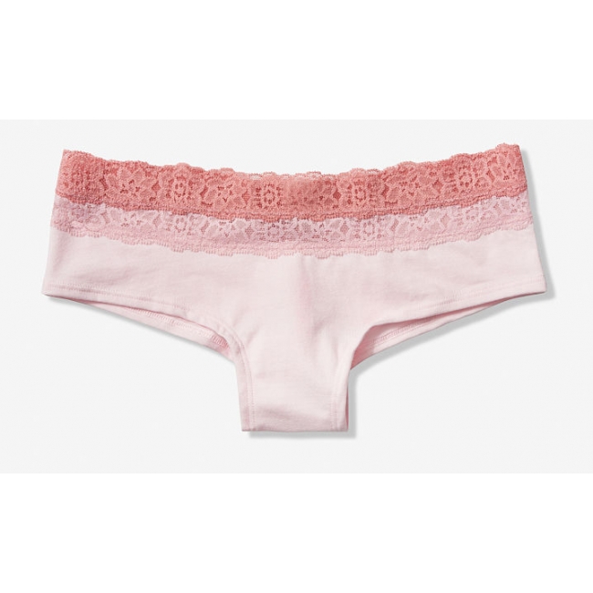 ТРУСИКИ З АЖУРНИМИ ВСТАВКАМИ ВІД VICTORIA'S SECRET PINK Lace Trim Cheekster