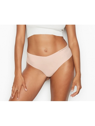 Безшовні трусики з утягуючим ефектом Victoria's Secret No Show High-waist Thong Panty, Beige