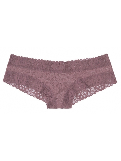 Мереживні Трусики Чики Victoria's Secret Floral Lace Cheeky Panty, Purple Goddess