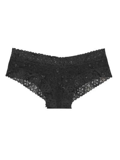 Мереживні Трусики Чіка Victoria's Secret Floral Lace Cheeky Panty, Black