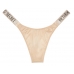 Трусики Зі Стразами Victoria's Secret Very Sexy Shine Strap Thong Panty, Beige