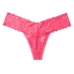 Мереживні трусики Victoria's Secret The Lacie Thong Panty, Cosmic Coral