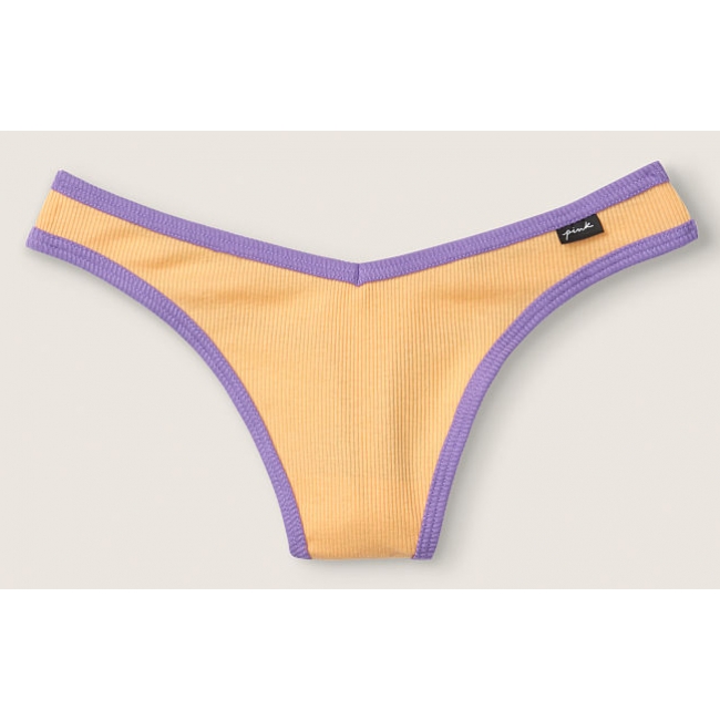 Трусики Стрінги Victoria's Secret PINK Honeycomb Cotton Thong Panty
