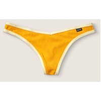 Трусики Стрінги Victoria's Secret PINK Gold Glow Cotton Thong Panty