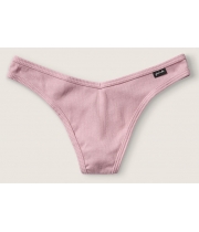 Трусики Стрінги Victoria's Secret PINK Damsel Pink Cotton Thong Panty