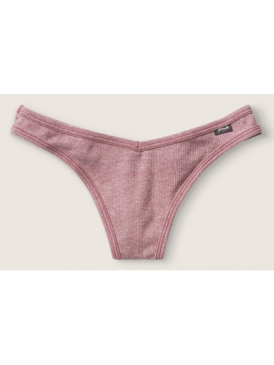 Трусики Стрінги Victoria's Secret PINK Dark Pink Cotton Thong Panty
