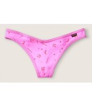Трусики Стрінги Victoria's Secret PINK Bright Pink Cotton Thong Panty