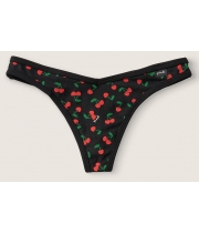 Трусики Стрінги Victoria's Secret PINK Black Cherry Cotton Thong Panty