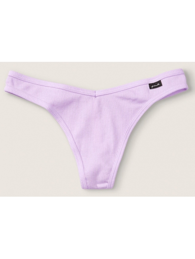 Трусики Стрінги Victoria's Secret PINK Cabana Purple Cotton Thong Panty