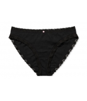 Трусики Бікіні Vistоriа's Sесrеt Stretch Cotton Bikini Panty, Black Pointelle