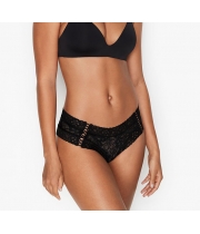 Мереживні Трусики Чіка Victoria's Secret Floral Lace Cheeky Panty, Black