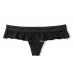 Мереживні Трусики Victoria's Secret Lace Flutter Thong Panty, Black