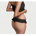 Мереживні Трусики Victoria's Secret Lace Flutter Thong Panty, Black