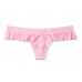 Мереживні Трусики Victoria's Secret Lace Flutter Thong Panty, Pink Flora