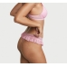 Мереживні Трусики Victoria's Secret Lace Flutter Thong Panty, Pink Flora